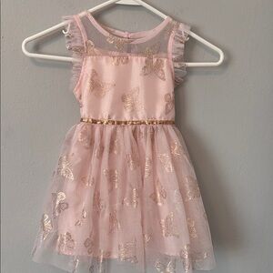 Pink Butterfly Kids Dress